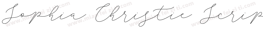 Sophia Christie Script字体转换
